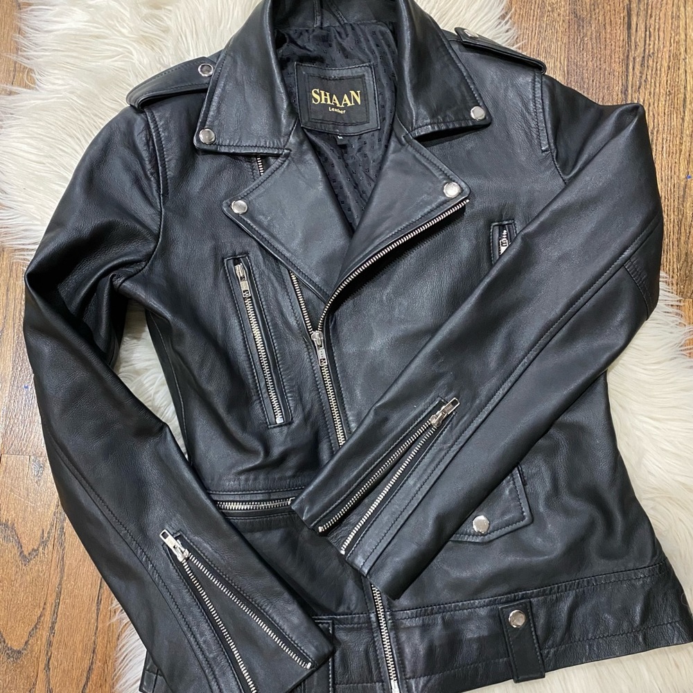 Lamb skin genuine leather jacket